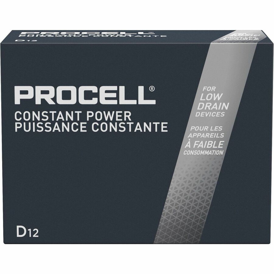 Procell by Duracell Alkaline D Battery Boxes of 12 - For Multipurpose - D - 14000 mAh - 1.5 V DC - 12/Box - 6 / Carton