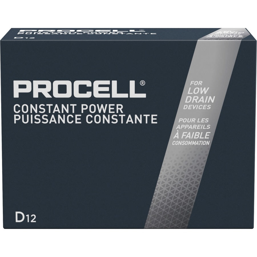Procell by Duracell Alkaline D Battery Boxes of 12 - For Multipurpose - D - 14000 mAh - 1.5 V DC - 12/Box - 6 / Carton
