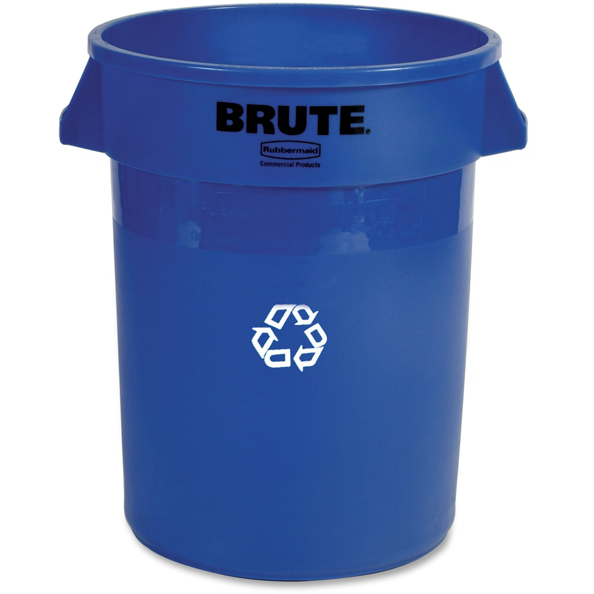 Rubbermaid Commercial Brute 32-Gallon Vented Recycling Containers - 32 gal Capacity - Round - 6 / Carton