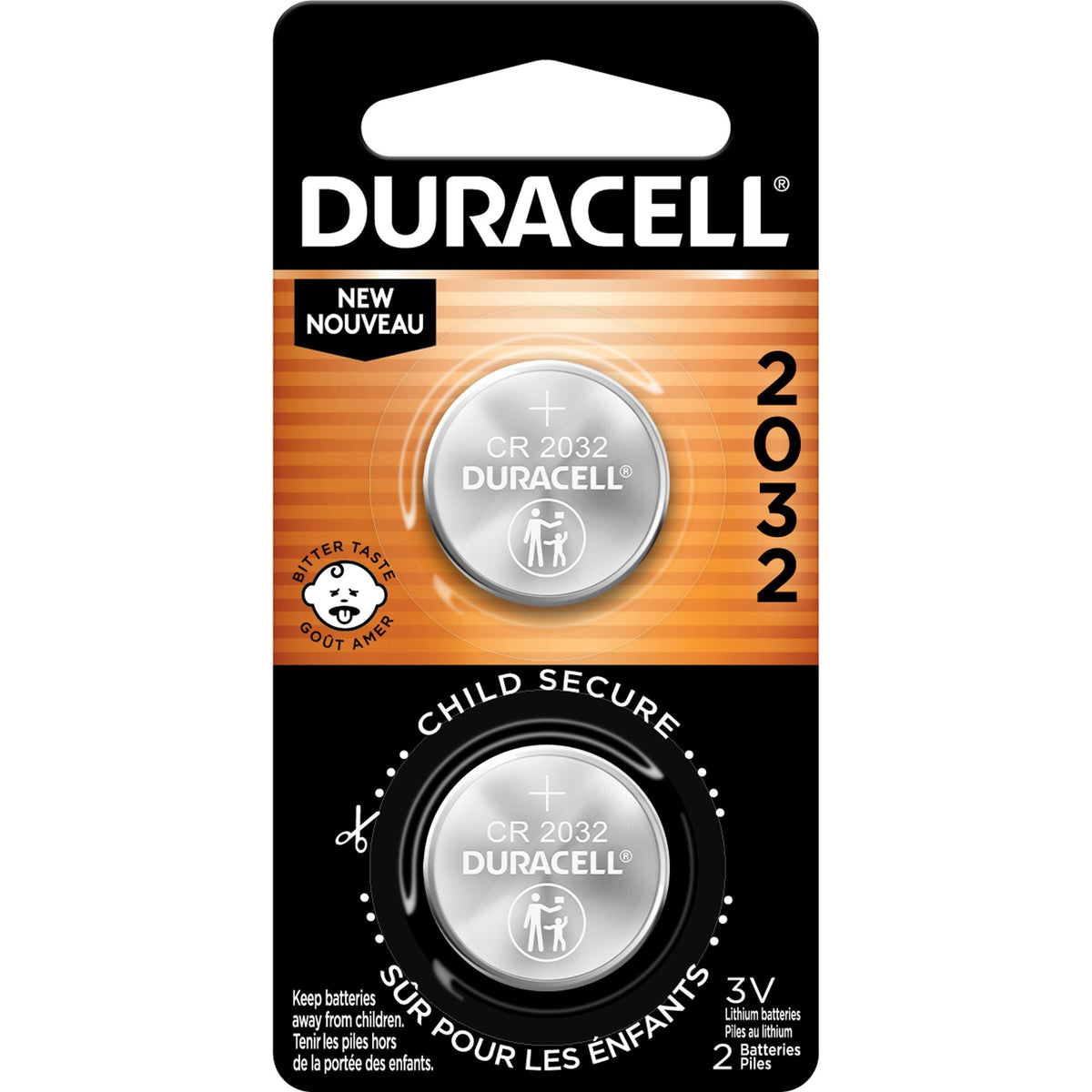 Duracell 2032 Lithium Button Cell Battery 2-Packs - 36 / Carton