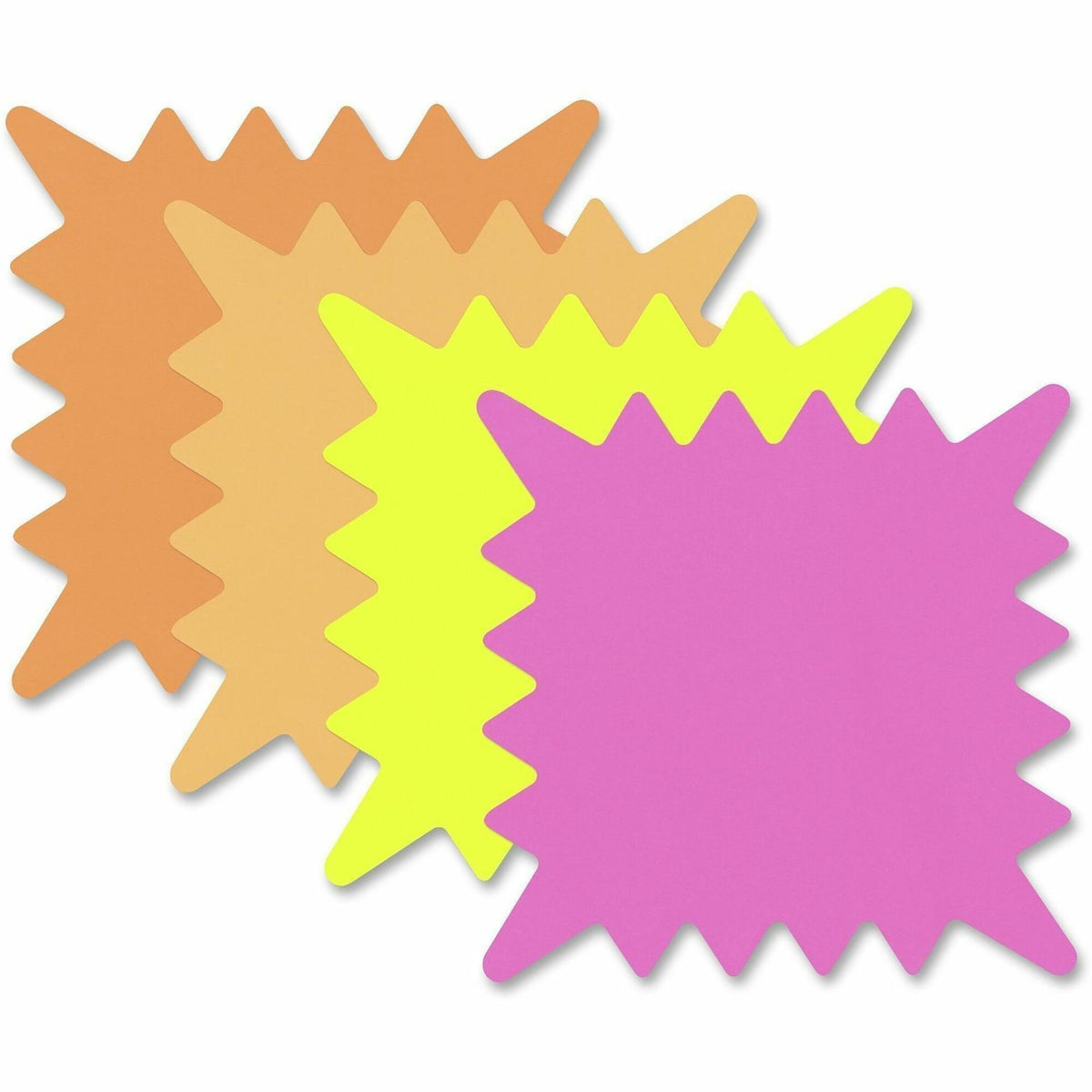 Cosco 5x5 Fluorescent Die-cut Sign - 5.3" Width - Square Shape - Fluorescent, Sturdy, Durable, Die-cut - Card Stock - Fl