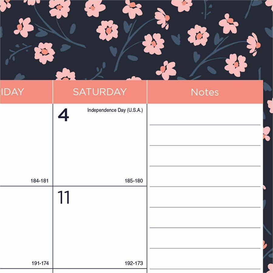 Blueline Academic Desk Pad - Academic - Monthly - 18 Month - July 2026 to December 2027 - 1 Month Single Page Layout - 2