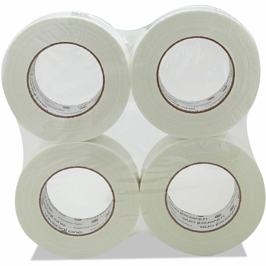 Universal 350# Premium Filament Tape, 3" Core, 48 mm x 54.8 m, Clear - 59.93 yd Length x 1.89" Width x 7.4 mil Thickness