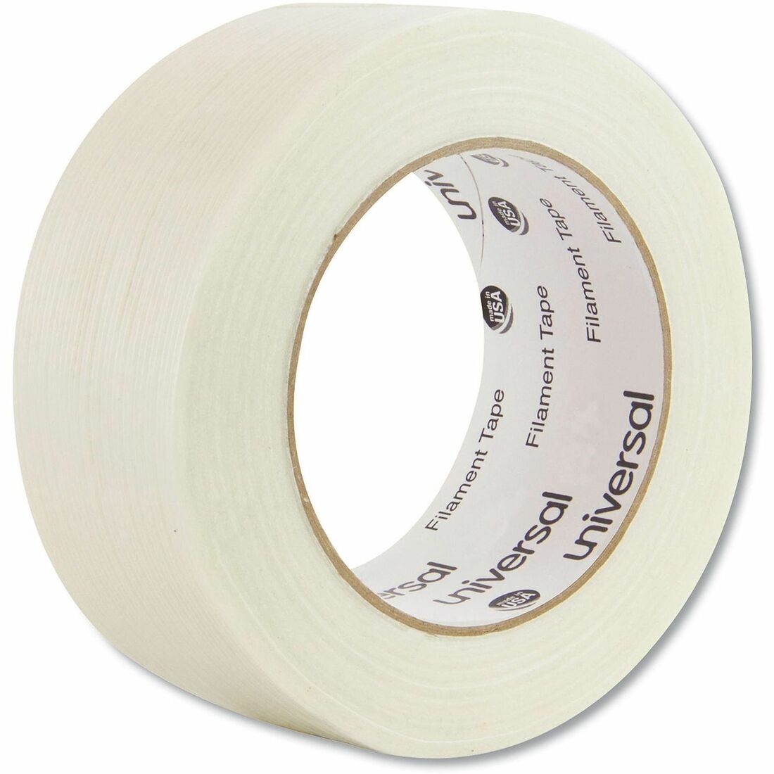 Universal 350# Premium Filament Tape, 3" Core, 48 mm x 54.8 m, Clear - 59.93 yd Length x 1.89" Width x 7.4 mil Thickness