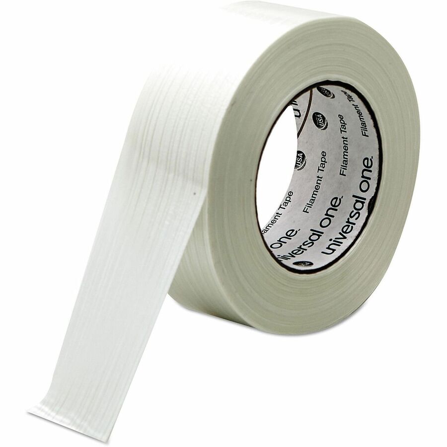 Universal 350# Premium Filament Tape, 3" Core, 48 mm x 54.8 m, Clear - 59.93 yd Length x 1.89" Width x 7.4 mil Thickness