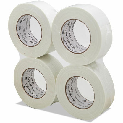 Universal 350# Premium Filament Tape, 3" Core, 48 mm x 54.8 m, Clear - 59.93 yd Length x 1.89" Width x 7.4 mil Thickness