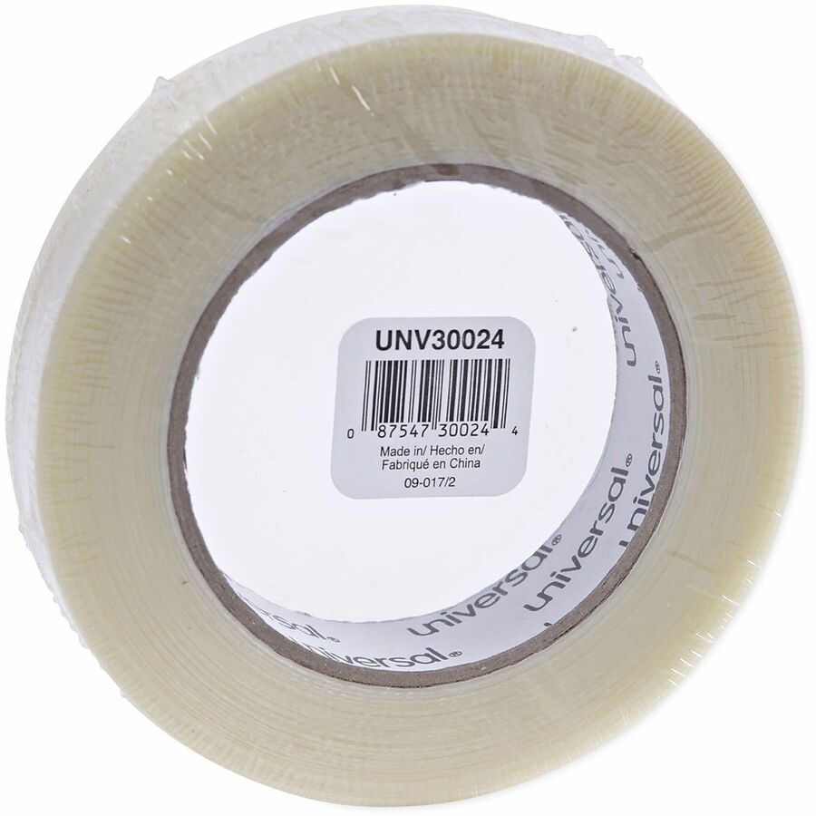 Universal 120# Utility Grade Filament Tape, 3" Core, 24 mm x 54.8 m, Clear - 59.93 yd Length x 0.94" Width x 4.3 mil Thi