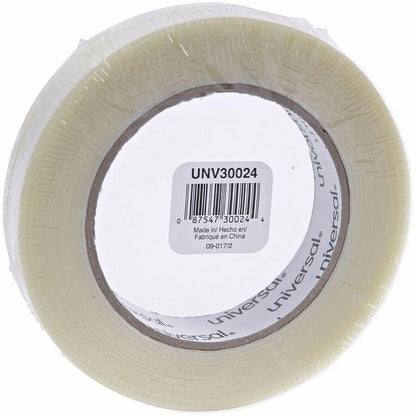 Universal 120# Utility Grade Filament Tape, 3" Core, 24 mm x 54.8 m, Clear - 59.93 yd Length x 0.94" Width x 4.3 mil Thi