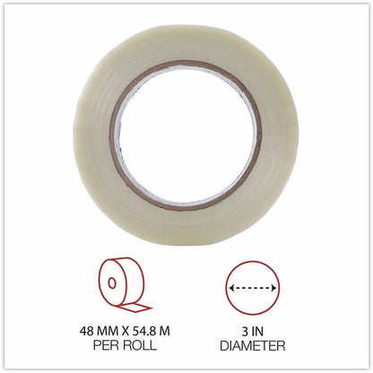 Universal 120# Utility Grade Filament Tape, 3" Core, 48 mm x 54.8 m, Clear - 59.93 yd Length x 1.89" Width x 4.3 mil Thi