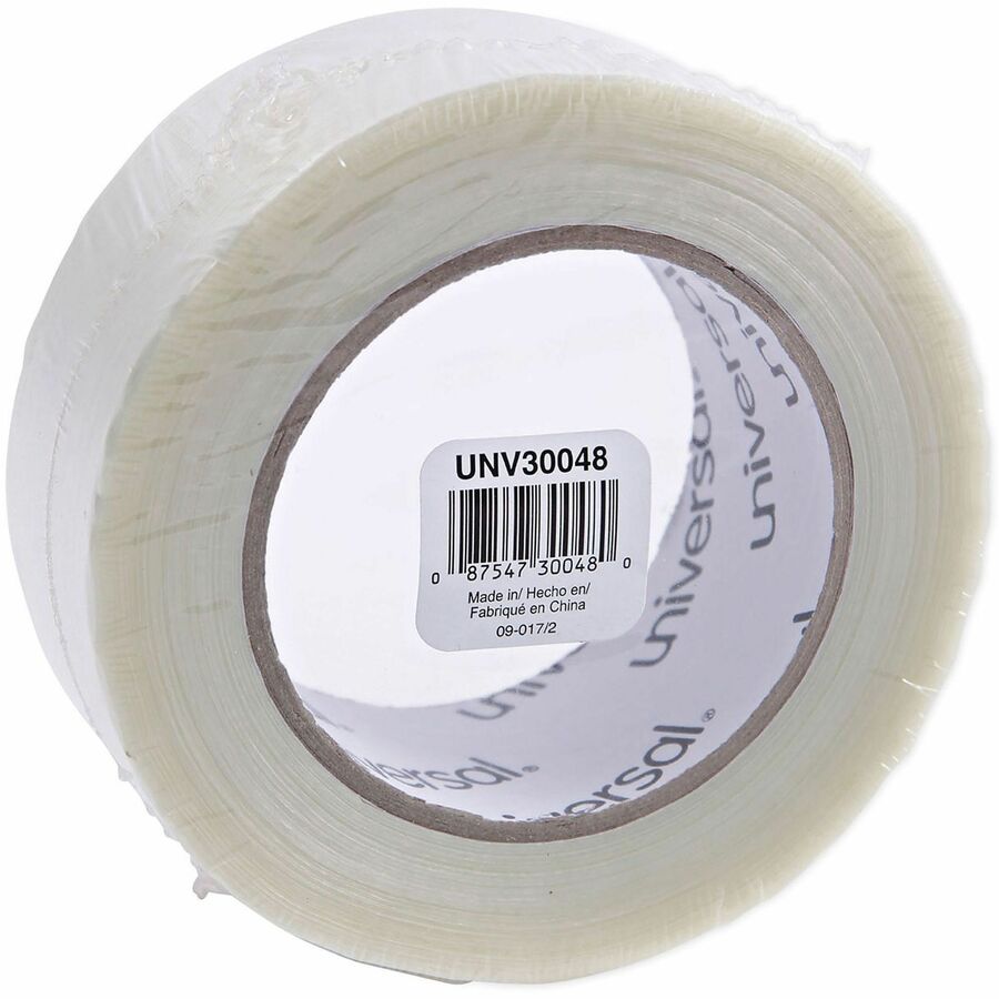 Universal 120# Utility Grade Filament Tape, 3" Core, 48 mm x 54.8 m, Clear - 59.93 yd Length x 1.89" Width x 4.3 mil Thi