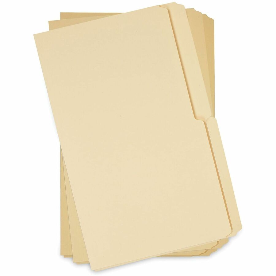 Universal 1/2 Tab Cut Legal Recycled Top Tab File Folder - 8 1/2" x 14" - 3/4" Expansion - Assorted Tab Position - 11 pt