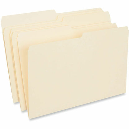 Universal 1/2 Tab Cut Legal Recycled Top Tab File Folder - 8 1/2" x 14" - 3/4" Expansion - Assorted Tab Position - 11 pt