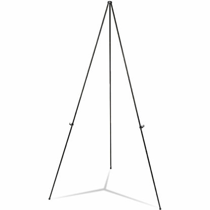 Universal Presentation Easel - 20 lb Load Capacity - 63" Height - Freestanding - Aluminum, Steel, Metal - Black - 1 Each
