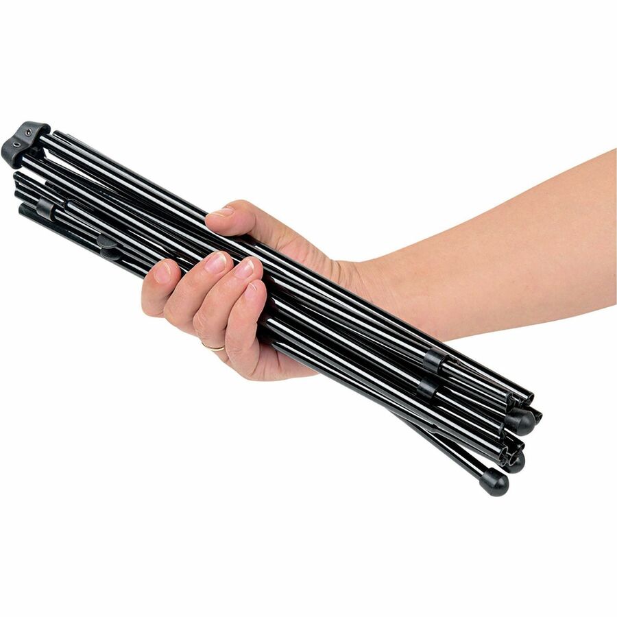 Universal Presentation Easel - 20 lb Load Capacity - 63" Height - Freestanding - Aluminum, Steel, Metal - Black - 1 Each