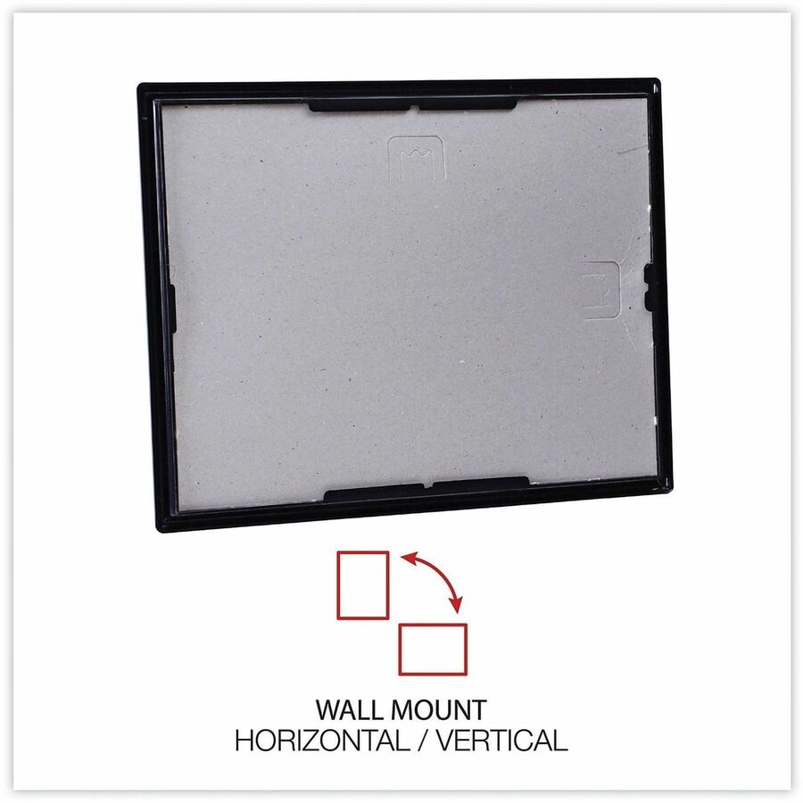 Universal Document Frame - Holds 8.50" x 11" Insert - Rectangle - Vertical, Horizontal - Die-cut, Dust Resistant - Plast