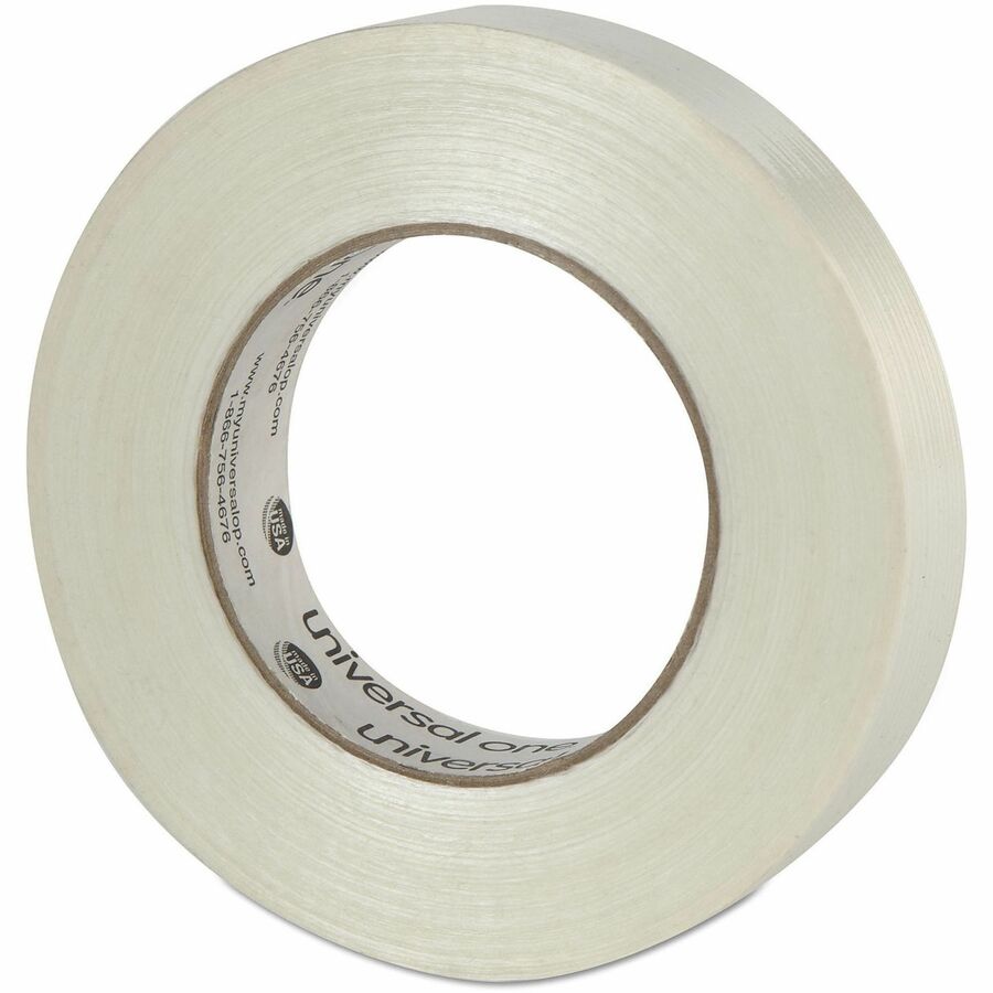 Universal 350# Premium Filament Tape, 3" Core, 24 mm x 54.8 m, Clear - 59.93 yd Length x 0.94" Width x 7.4 mil Thickness