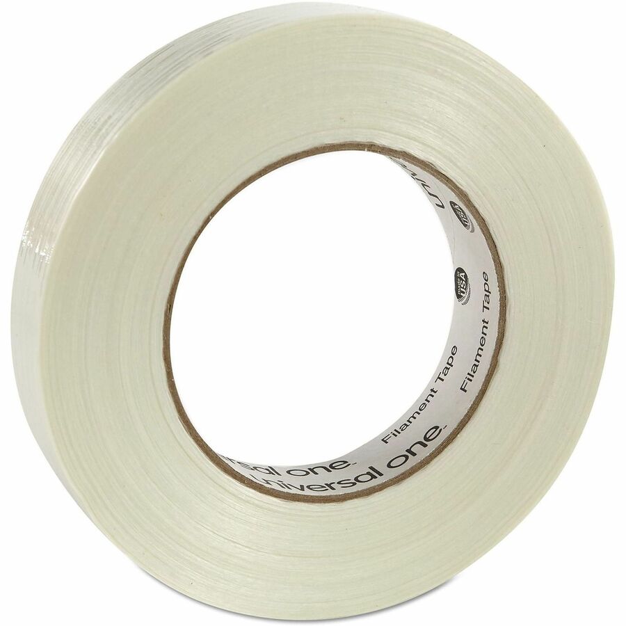 Universal 350# Premium Filament Tape, 3" Core, 24 mm x 54.8 m, Clear - 59.93 yd Length x 0.94" Width x 7.4 mil Thickness