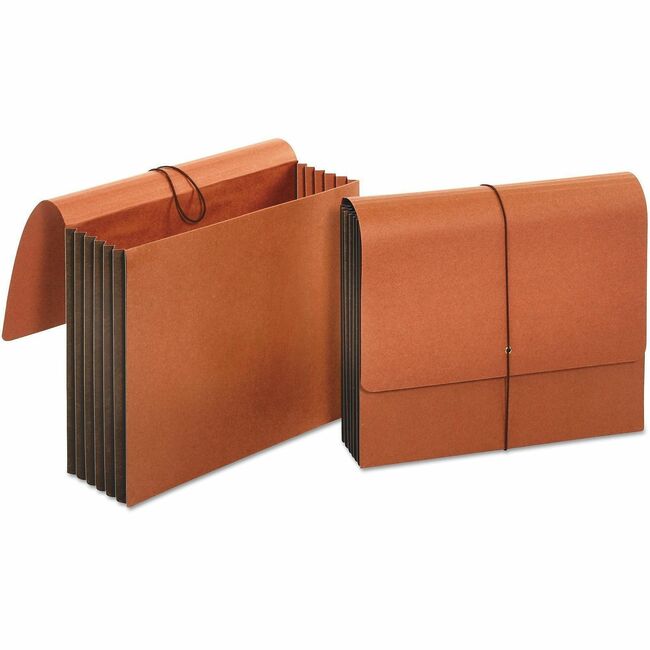 Universal Letter Recycled Expanding File - 8 1/2" x 11" - Capacity5 1/4" Expansion - 1 Pocket - Stock - Redrope - 30% Re