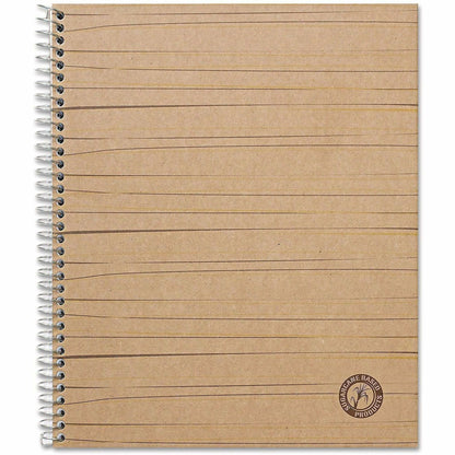 Universal Notebook - 1 Subject(s) - 100 Sheets - Spiral - Medium Ruled, College Ruled Front Ruling - 15 lb Basis Weight 
