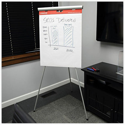 Universal Easel Pad - 1 Subject(s) - 50 Sheets - Tape Bound - Unruled Front Ruling - 15 lb Basis Weight - 34" Height x 2