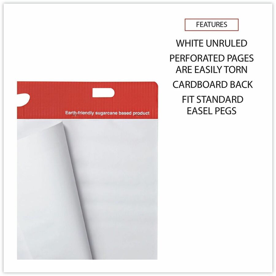 Universal Easel Pad - 1 Subject(s) - 50 Sheets - Tape Bound - Unruled Front Ruling - 15 lb Basis Weight - 34" Height x 2