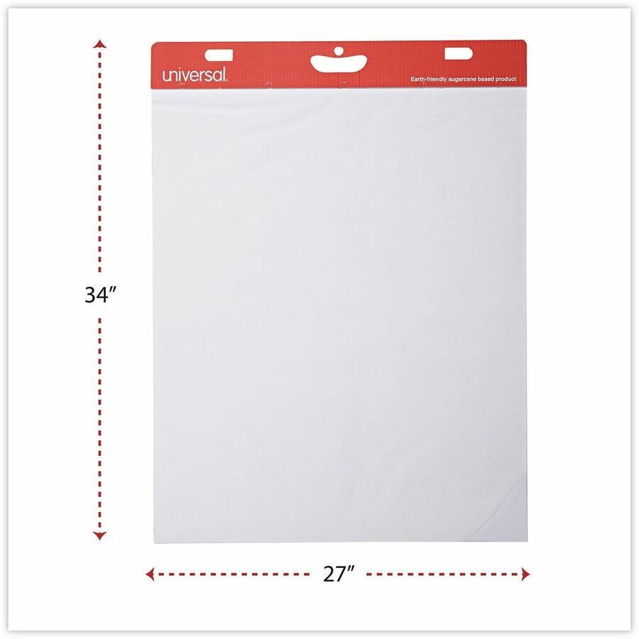 Universal Easel Pad - 1 Subject(s) - 50 Sheets - Tape Bound - Unruled Front Ruling - 15 lb Basis Weight - 34" Height x 2
