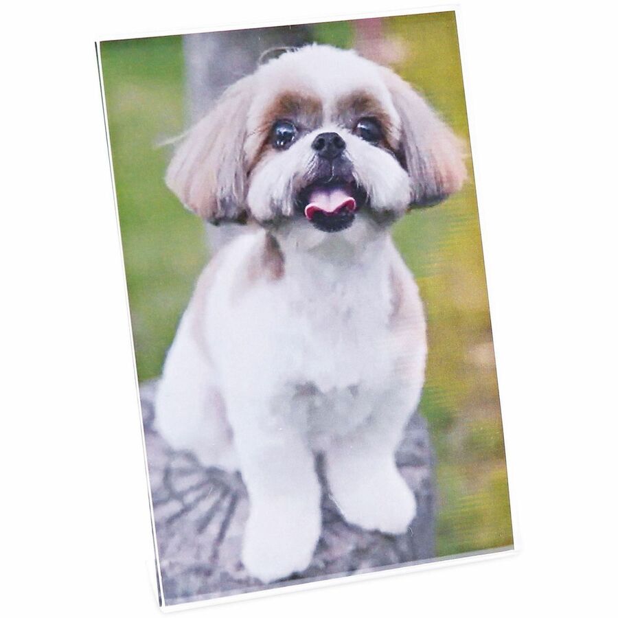 Universal Photo Frame - Holds 7" x 5" Insert - Rectangle - Desktop - Horizontal, Vertical - Durable, Shatter Proof - Pol