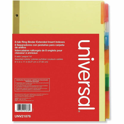 Universal Index Divider - 8 Write-on Side Tab(s) - Letter - 8.50" Width x 11" Length - 3 Hole Punched - Buff Paper Divid