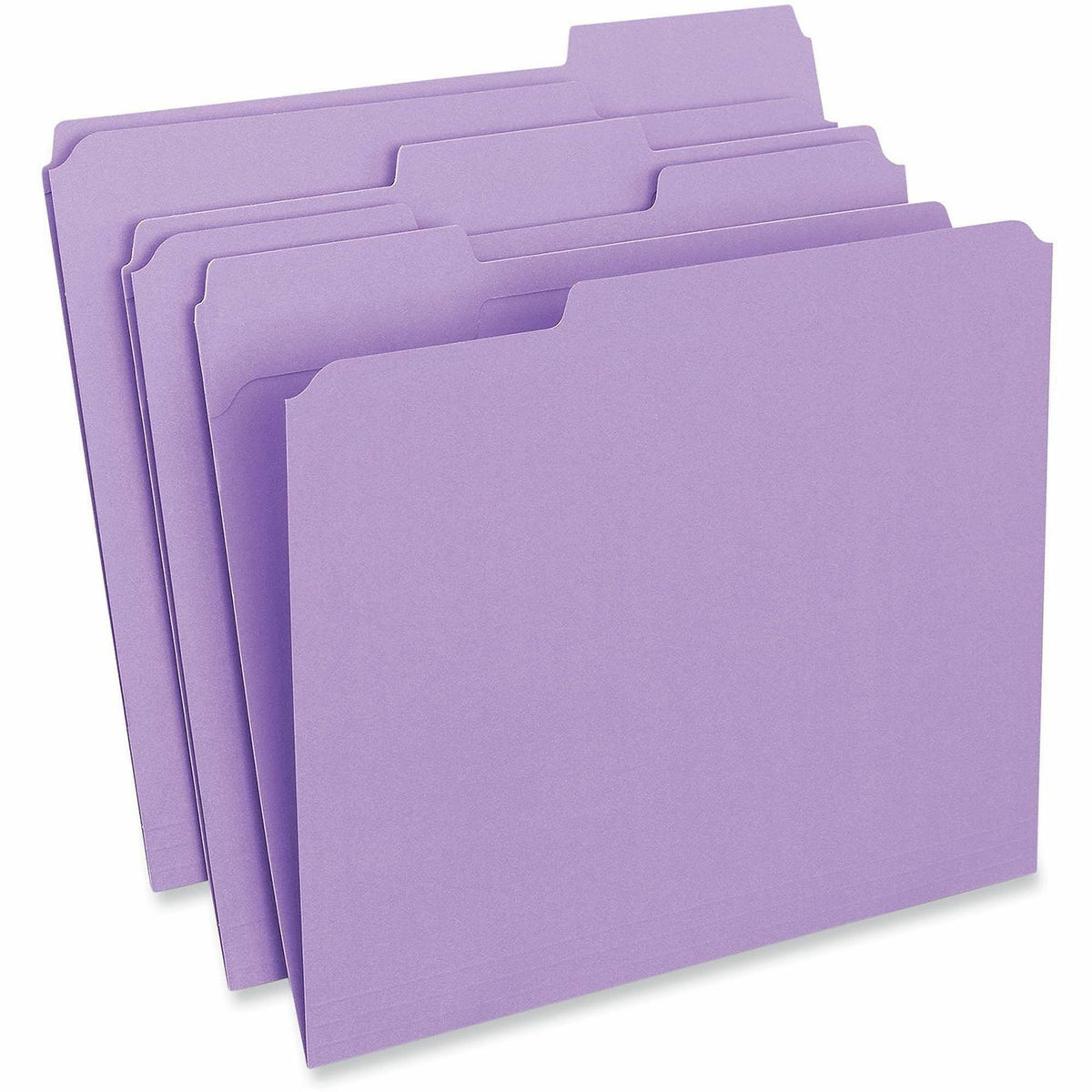 Universal 1/3 Tab Cut Letter Recycled Top Tab File Folder - 8 1/2" x 11" - 1" Expansion - Assorted Tab Position - 11 pt.