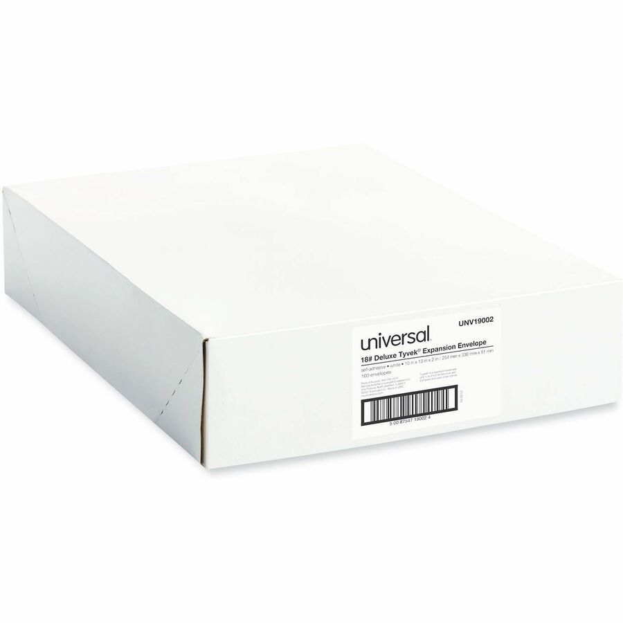 Universal Envelope - Catalog - #13 1/2 - 18 lb - Self Adhesive - White - Tyvek - 100 / Carton