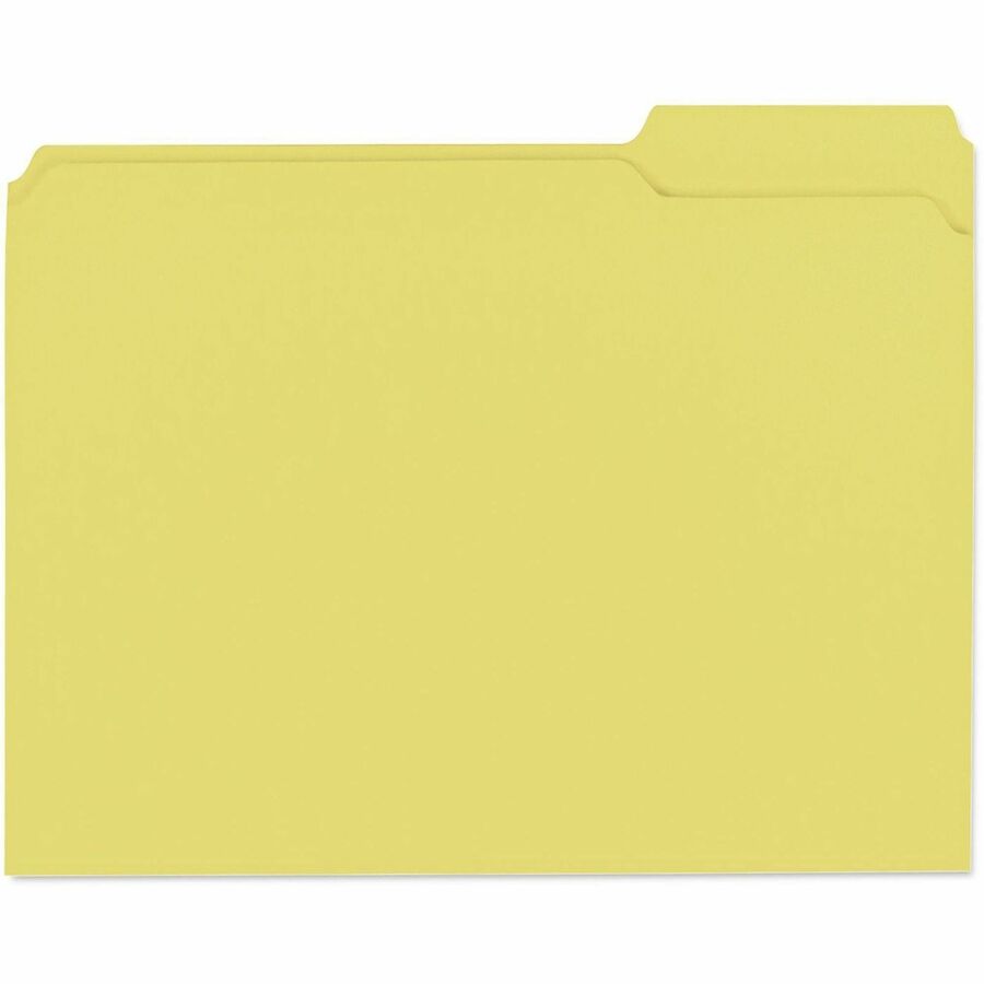 Universal 1/3 Tab Cut Letter Recycled Top Tab File Folder - 8 1/2" x 11" - 1" Expansion - Assorted Tab Position - 11 pt.