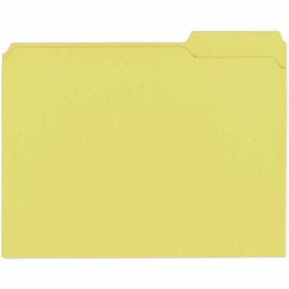 Universal 1/3 Tab Cut Letter Recycled Top Tab File Folder - 8 1/2" x 11" - 1" Expansion - Assorted Tab Position - 11 pt.