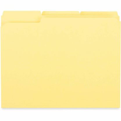 Universal 1/3 Tab Cut Letter Recycled Top Tab File Folder - 8 1/2" x 11" - 1" Expansion - Assorted Tab Position - 11 pt.