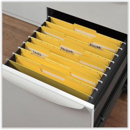 Universal 1/3 Tab Cut Letter Recycled Top Tab File Folder - 8 1/2" x 11" - 1" Expansion - Assorted Tab Position - 11 pt.