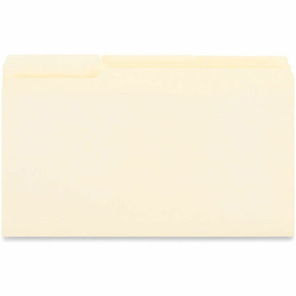 Universal 1/3 Tab Cut Legal Recycled Top Tab File Folder - 8 1/2" x 14" - Assorted Tab Position - 9.5 pt. - Manila Paper