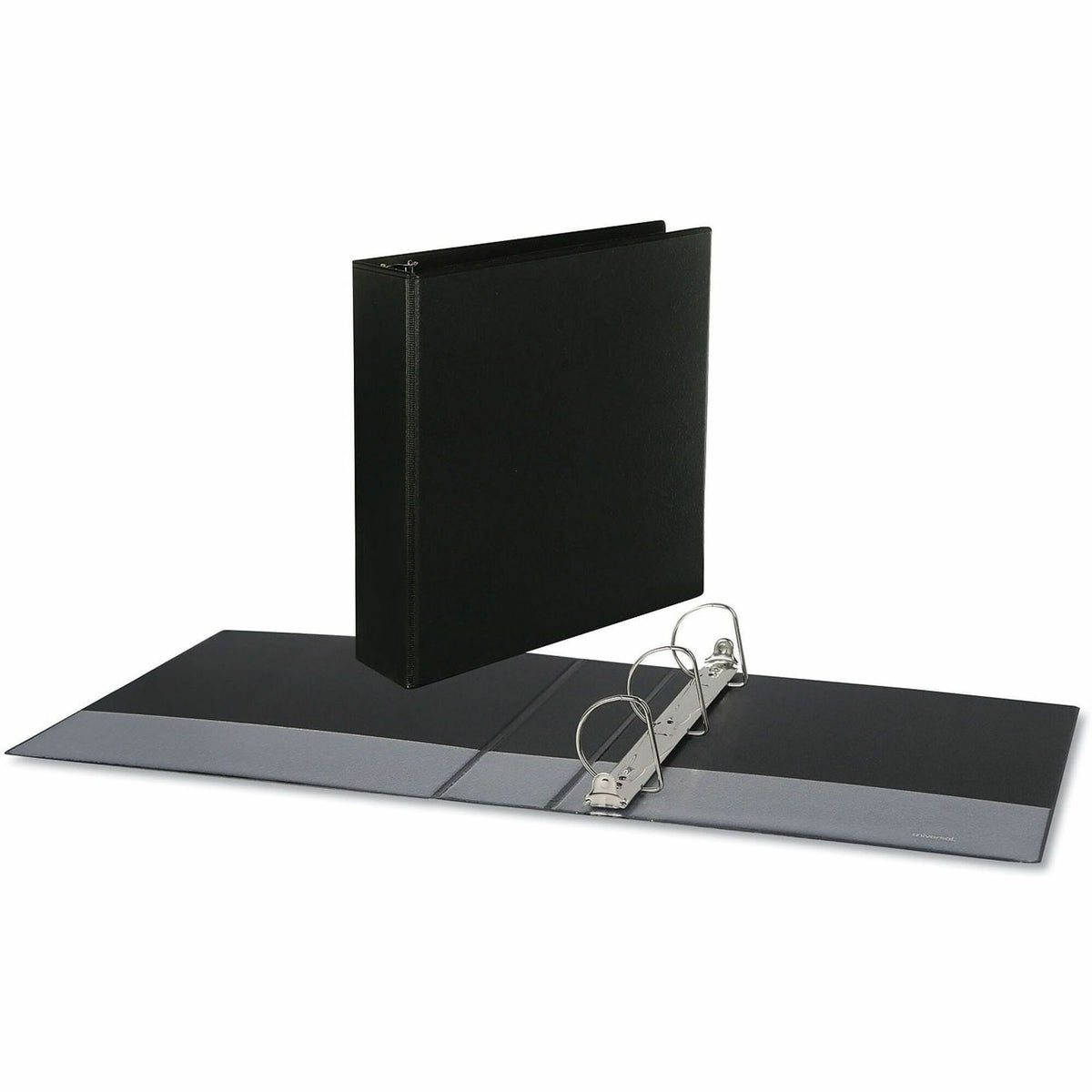 Universal Slant D-Ring View Binder, 3 Rings, 2" Capacity, 11 x 8.5, Black - 2" Binder Capacity - Letter - 8 1/2" x 11" S