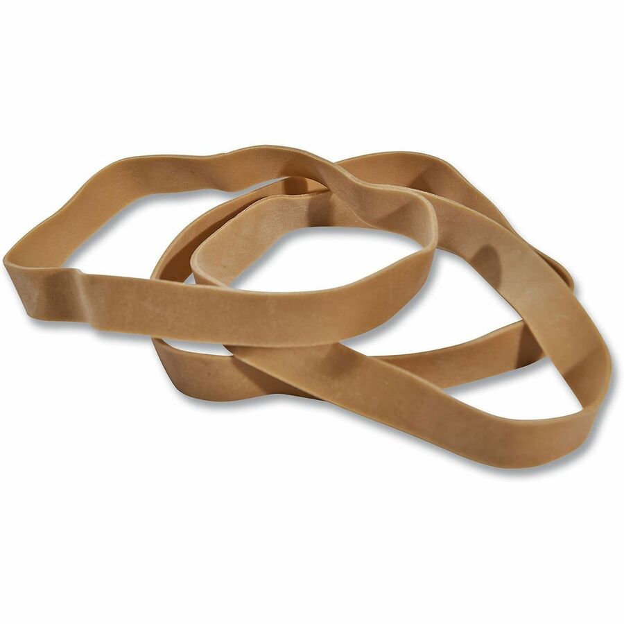 Universal Rubber Bands, Size 107, 0.06" Gauge, Beige, 1 lb Box, 40/Pack - Size: #107 - 7" Length x 0.6" Width - 48 lb/in