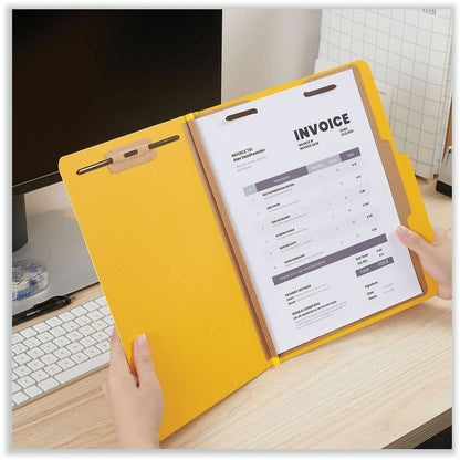 Universal 2/5 Tab Cut Letter Recycled Classification Folder - 8 1/2" x 11" - 2" Expansion - 4 Fastener - 2" Fastener Cap