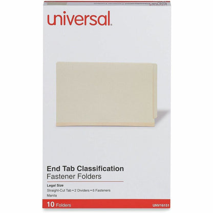 Universal Straight Tab Cut Legal Recycled Classification Folder - 8 1/2" x 14" - 2" Expansion - 6 Fastener - 2" Fastener