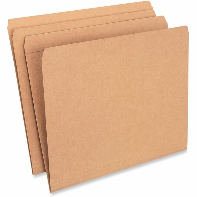 Universal Straight Tab Cut Letter Recycled Top Tab File Folder - 8 1/2" x 11" - 3/4" Expansion - Top Tab Position - 11 p