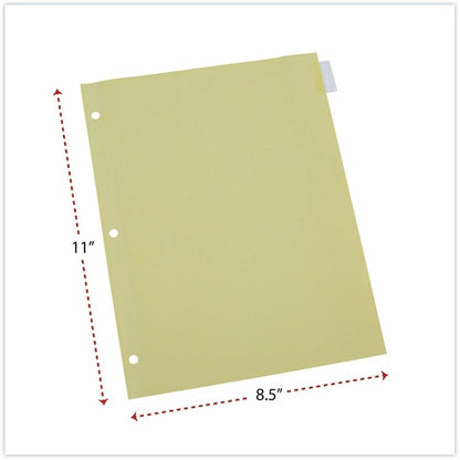 Universal Insertable Tab Index, 8-Tab, 11 x 8.5, Buff, Clear Tabs, 24 Sets - 8 Side Tab(s) - Letter - 8.50" Width x 11" 