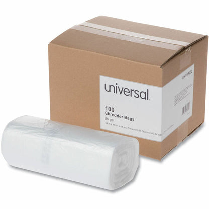 Universal Shredder Bag - 56 gal - 48" Height x 34" Width x 16" Depth - High-density Polyethylene (HDPE) Resin - Clear - 