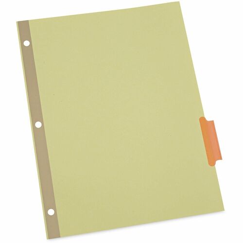 Universal Index Divider - 5 Side Tab(s) - Letter - 8.50" Width x 11" Length - 3 Hole Punched - Buff Paper Divider - Asso