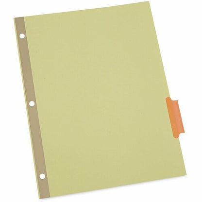 Universal Index Divider - 5 Side Tab(s) - Letter - 8.50" Width x 11" Length - 3 Hole Punched - Buff Paper Divider - Asso