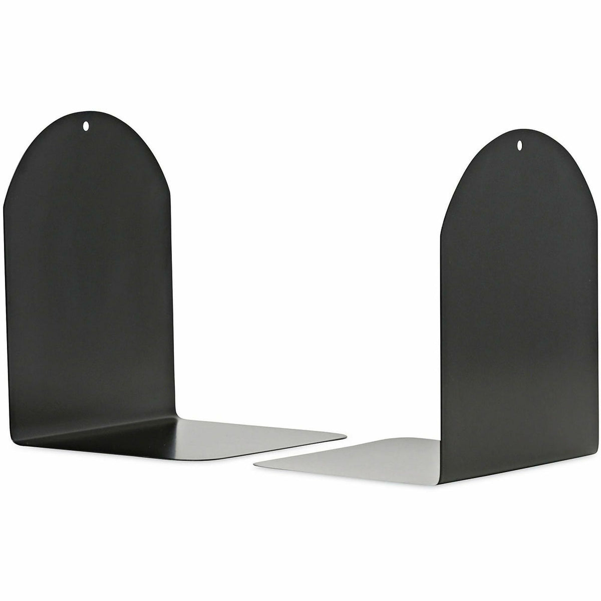Universal Magnetic Bookends, Magnetic Base, 6 x 5 x 7, Metal, Black, Pair - 7" Height x 6" Width x 5" Depth - Magnetic -