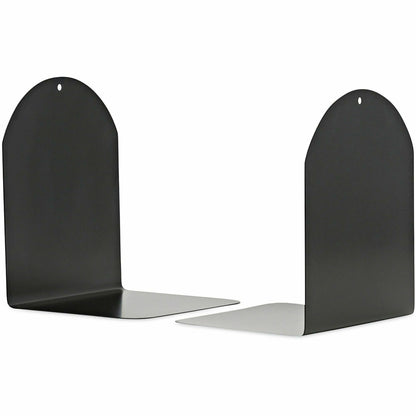 Universal Magnetic Bookends, Magnetic Base, 6 x 5 x 7, Metal, Black, Pair - 7" Height x 6" Width x 5" Depth - Magnetic -
