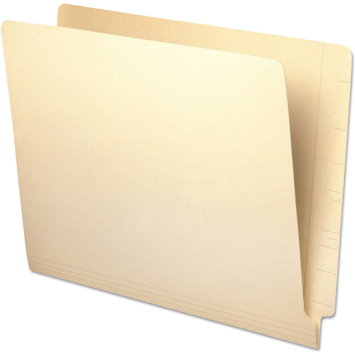 Universal Straight Tab Cut Letter Recycled End Tab File Folder - 8 1/2" x 11" - 3/4" Expansion - 11 pt. - Manila Paper -