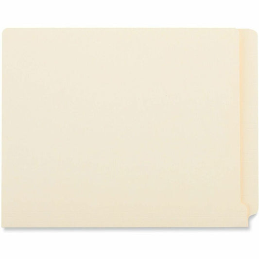 Universal Straight Tab Cut Letter Recycled End Tab File Folder - 8 1/2" x 11" - 3/4" Expansion - 11 pt. - Manila Paper -
