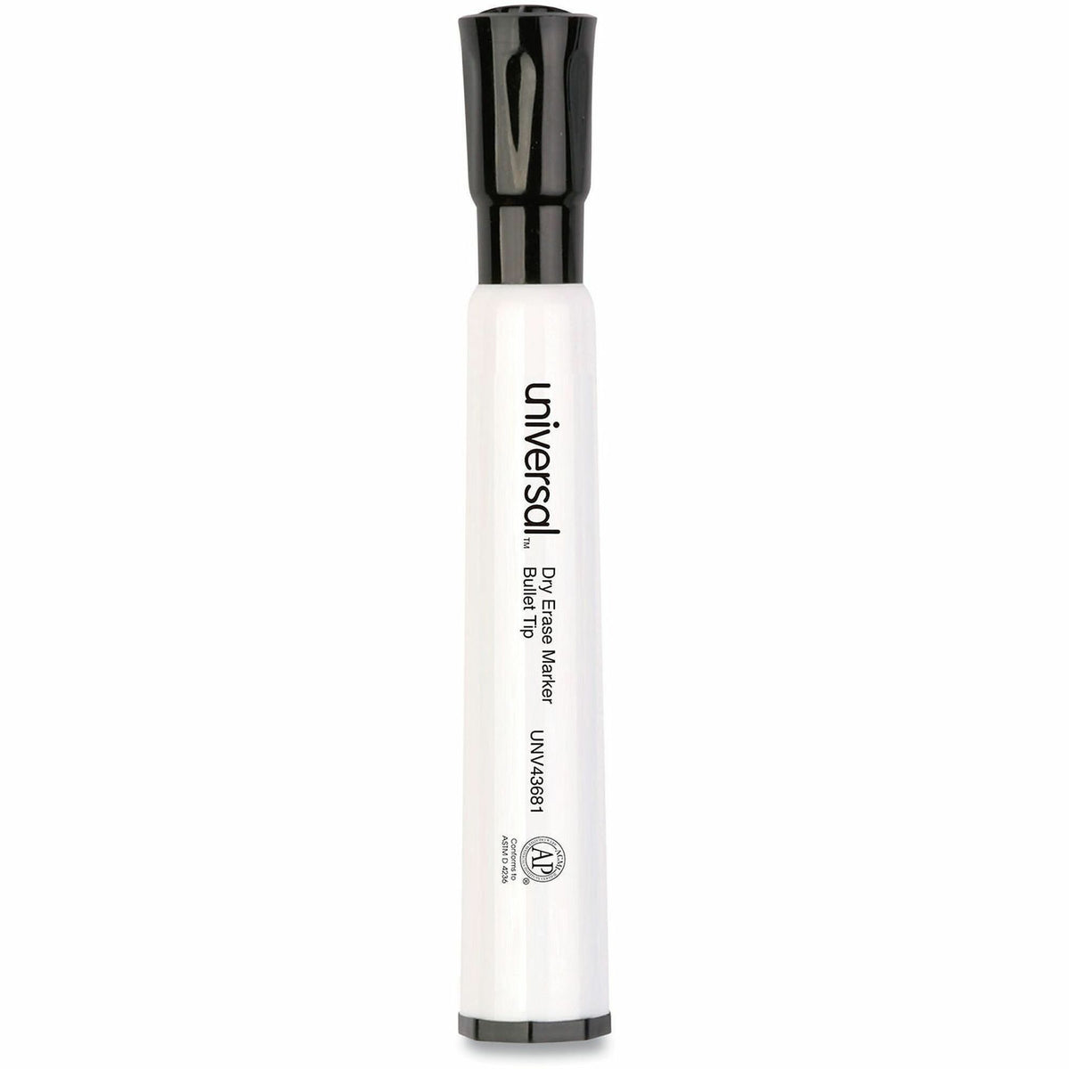 Universal Dry Erase Marker, Medium Bullet Tip, Black, Dozen - Black Ink - Dry - General Purpose - 12 / Dozen