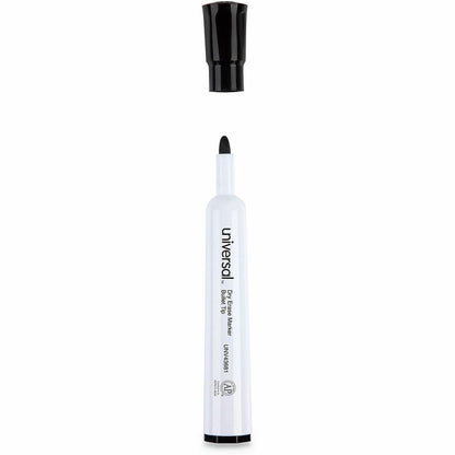 Universal Dry Erase Marker, Medium Bullet Tip, Black, Dozen - Black Ink - Dry - General Purpose - 12 / Dozen